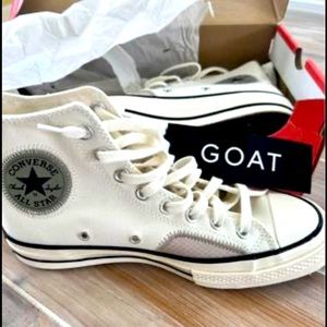 Chuck 70 Hi Egret/Li Egret/Light Field 
Mens - 7 Womens - 9
New verified by GOAT